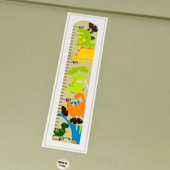 Dinosaur Wood Growth Chart Up to 5 Ft Kids Bedroom Decor Jumping Beans Kohls - Picture 7 of 7